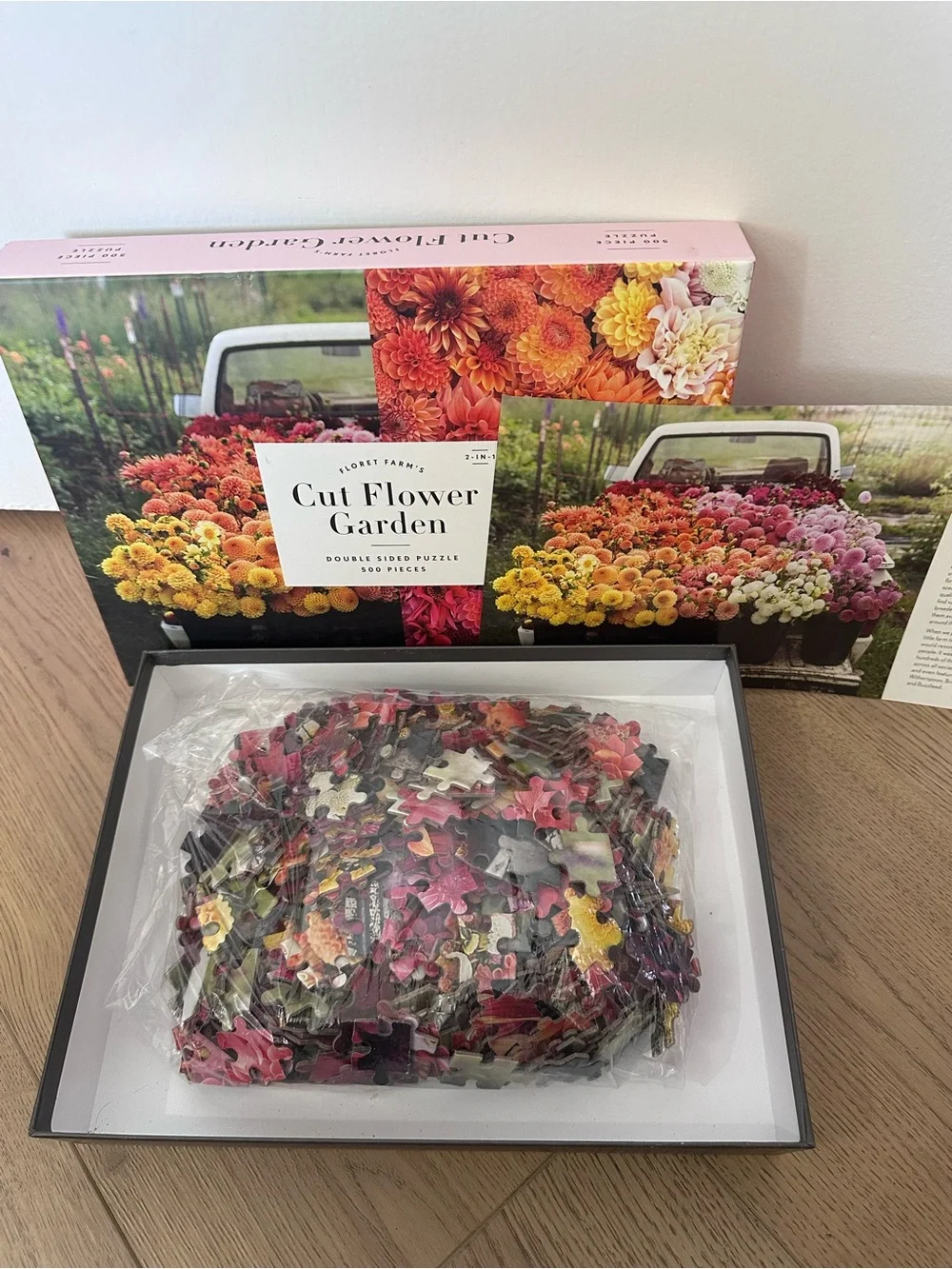 Floret Farm's Cut Flower Garden 2sided 500 Piece Puzzle Game by Galison Colorful
